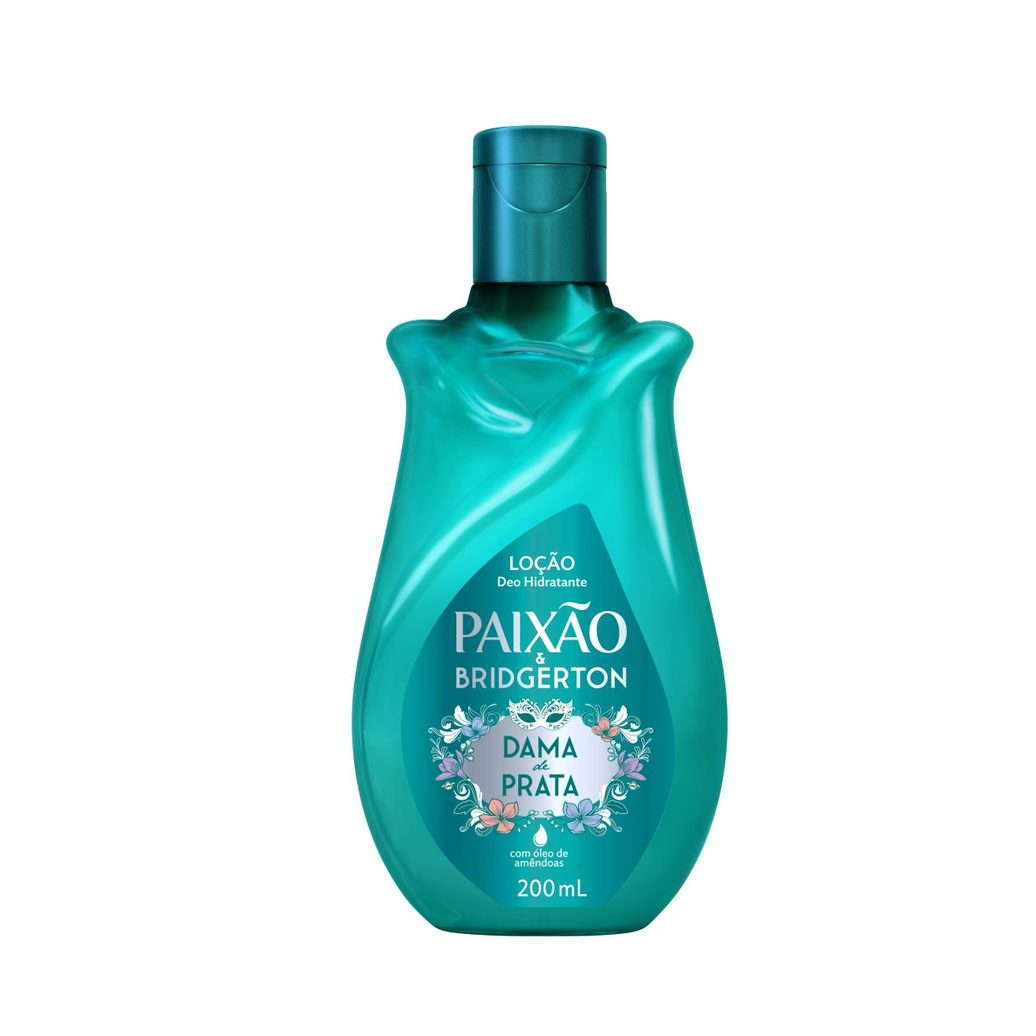 Deo-Hidratante Loção Paixão Dama De Prata Com Óleo De Amêndoas Bridgerton 200ml