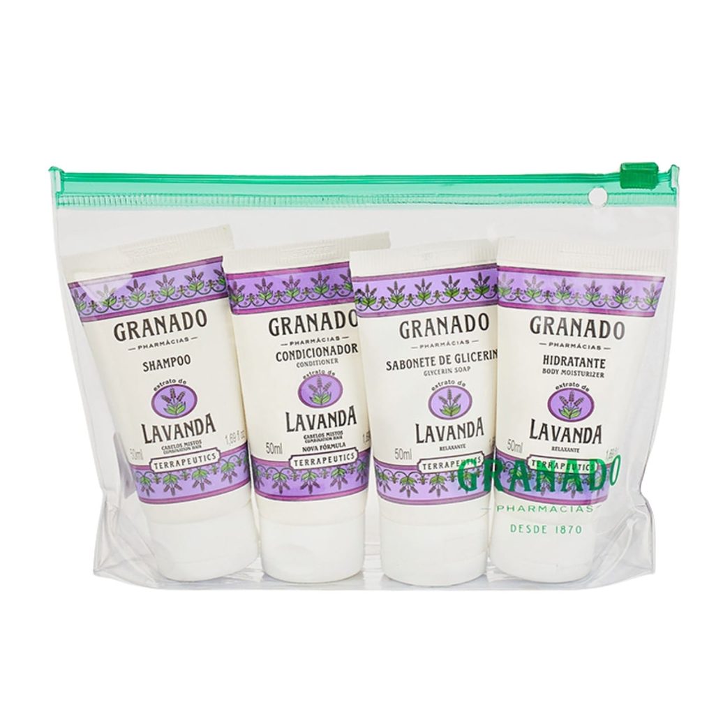 Kit Granado Terrapeutics Necessarie Lavanda 1 Shampoo 50ml + 1 Condicionador 50ml + 1 Sabonete 40ml + 1 Hidratante 50ml