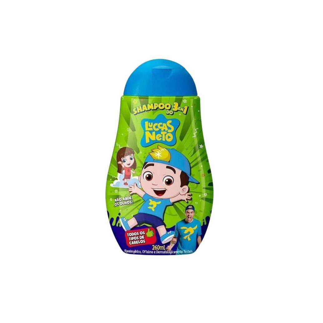 Cia da Natureza - Luccas Neto Shampoo 3 em 1 - Shampoo Infantil - 260ml