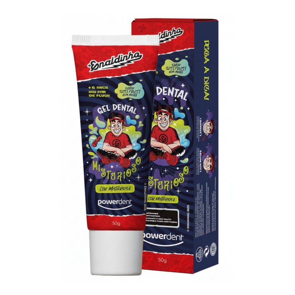 Gel Dental Infantil Powerdent Misterioso Enaldinho 50g