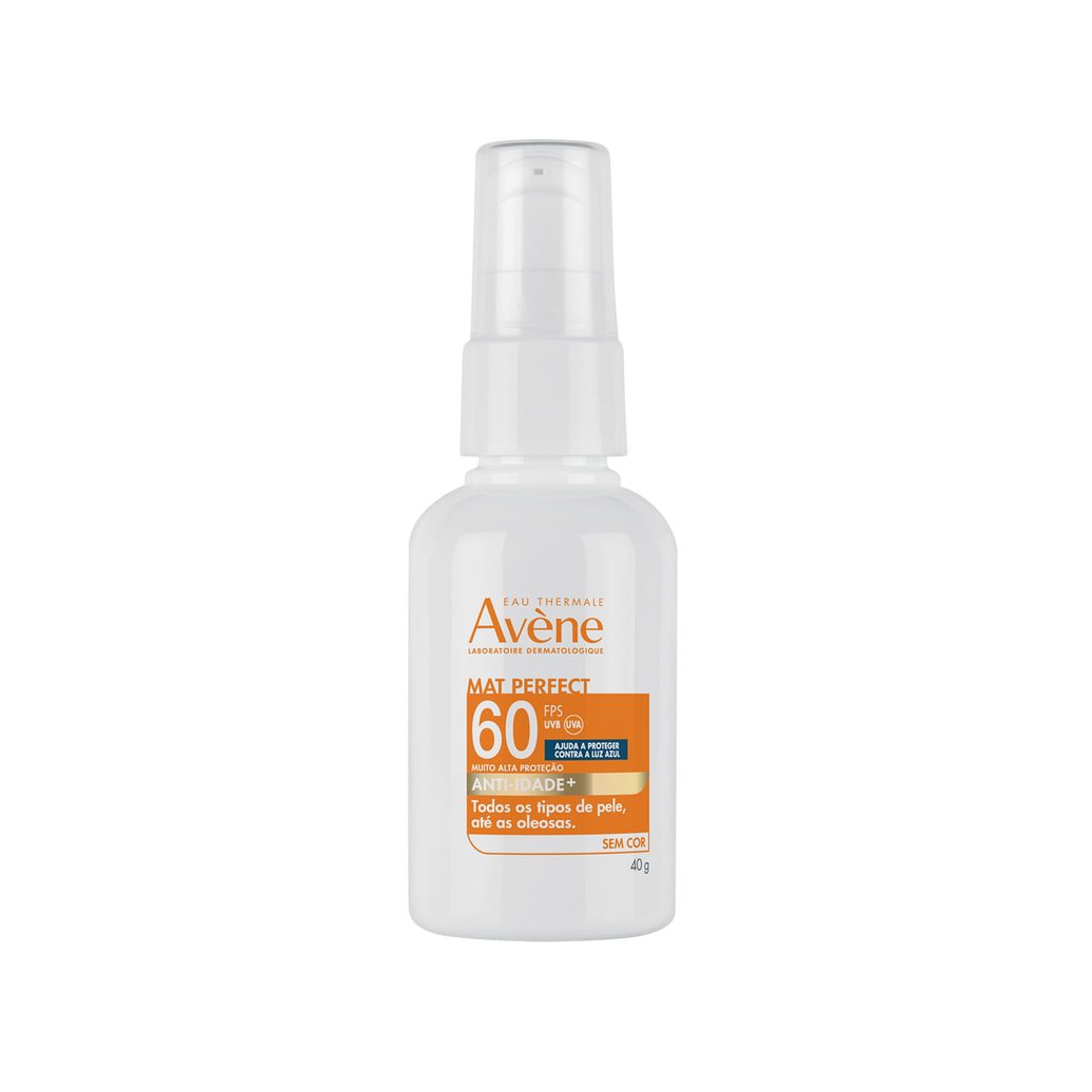 Protetor Solar Facial Avène Mat Perfect Sem Cor Thermale Anti-Idade Fps60 40g