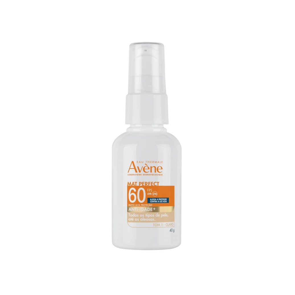 Protetor Solar Facial Avène Tom Claro Mat Perfect Anti-Idade Fps60 40g