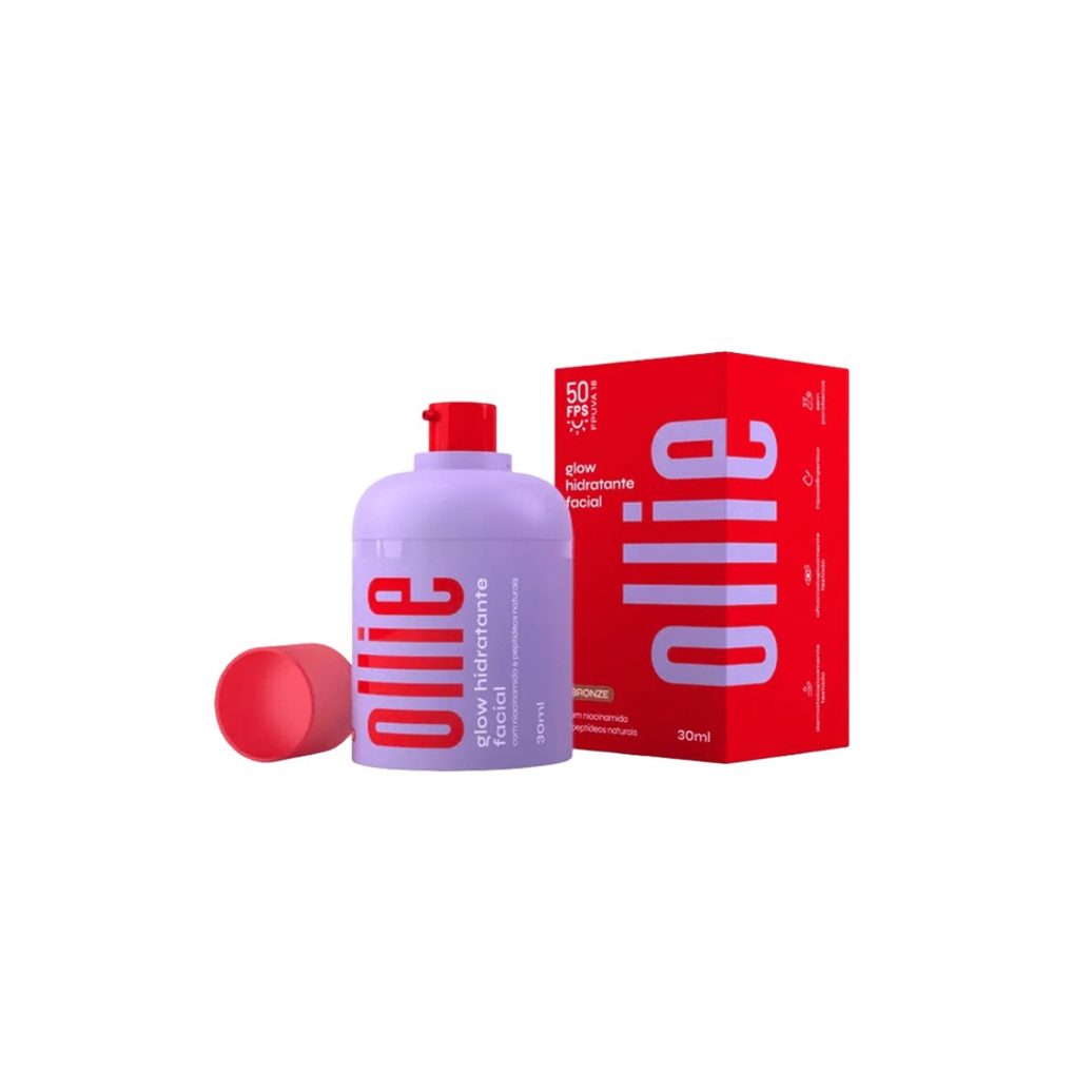 Hidratante Facial Ollie Glow Dourado Fps50 30ml