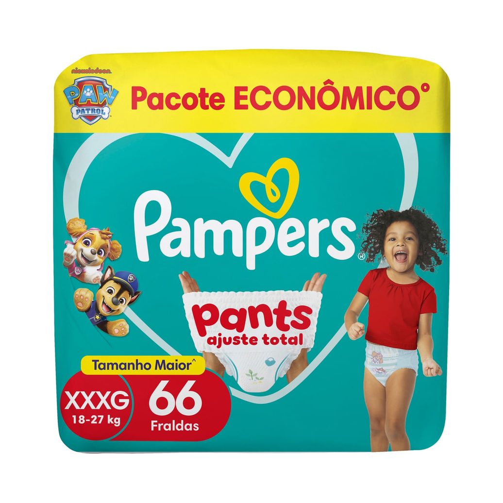 Fralda Pampers Pants Ajuste Total Xxxg 66 Unidades