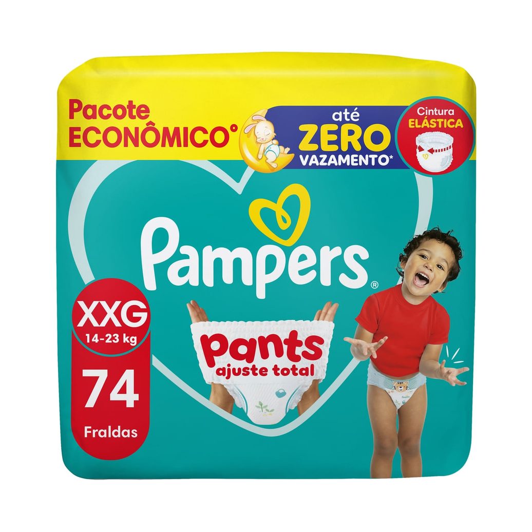 Fralda Pampers Pants Ajuste Total Xxg 74 Unidades