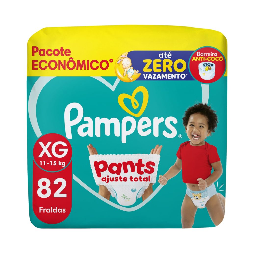 Fralda Pampers Pants Ajuste Total Xg 82 Unidades