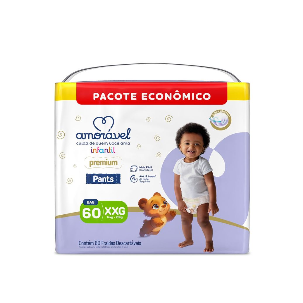 Fralda Amorável Pants Ultrabag Xxg 60 Unidades