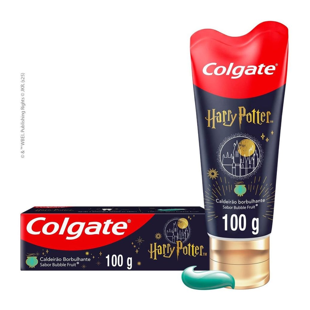 Gel Dental Infantil Colgate Com Flúor Sabor Bubble Fruit Harry Potter 100g
