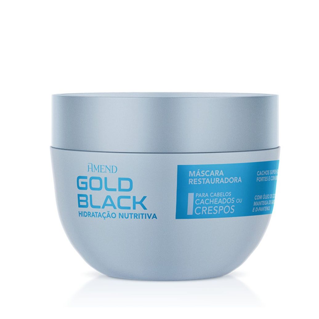 Máscara Capilar Amend Gold Black Restauradora Hidratação Nutritiva 250g