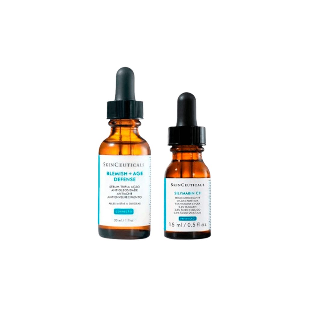 Kit Skinceuticals Sérum Facial Silymarin CF 15ml + Sérum Blemish + Age Defense 30ml