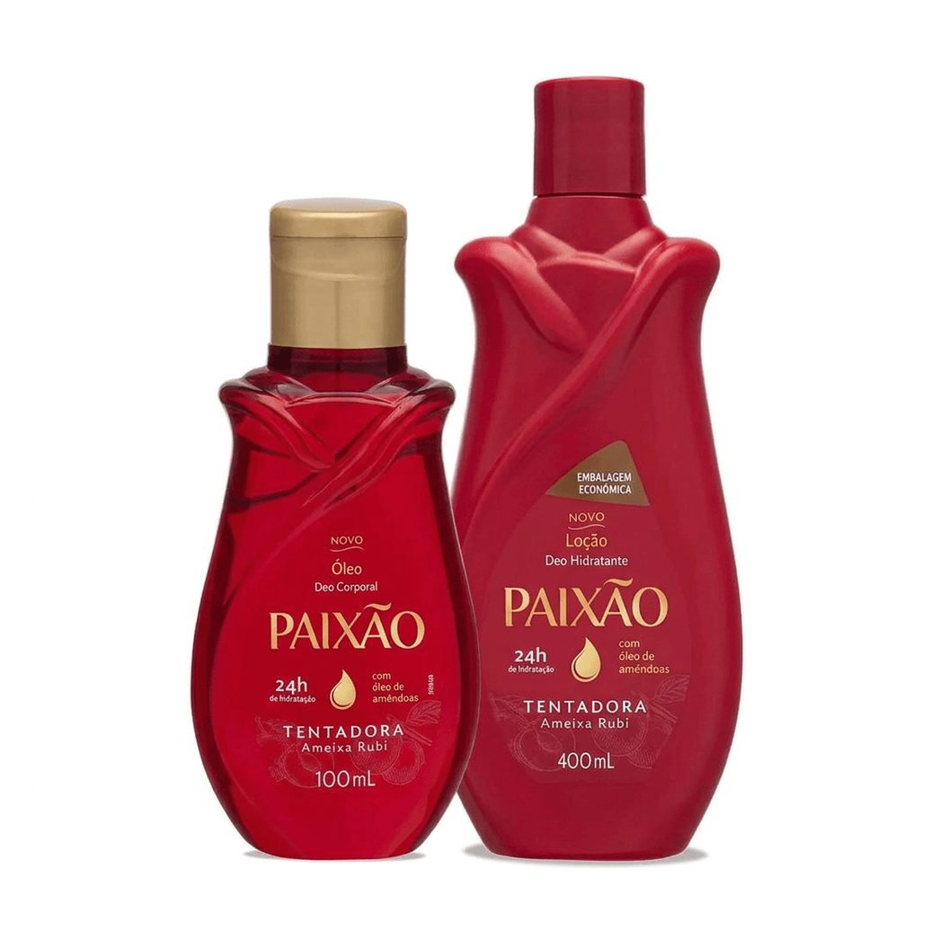 Kit Paixão Tentadora Ameixa Rubi Loção Hidratante 400ml + Óleo Deo Corporal 100ml