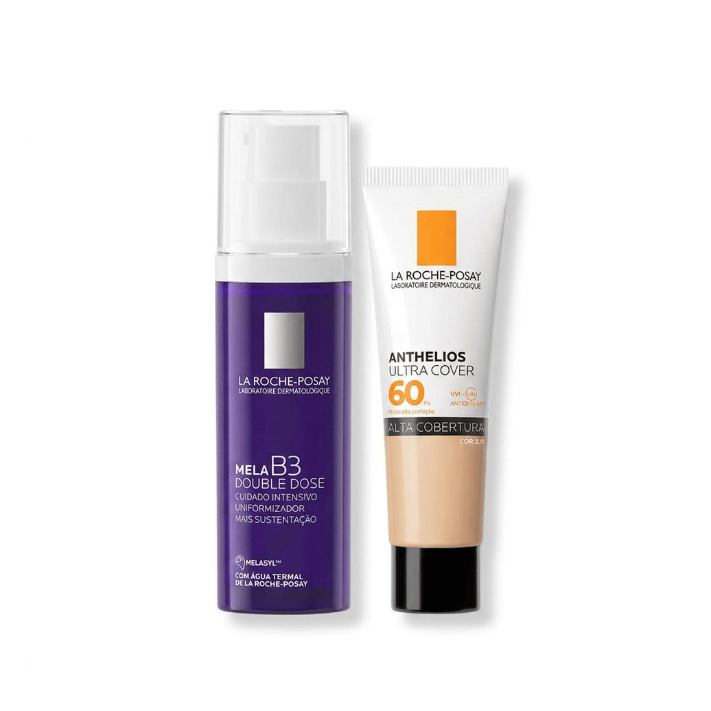 Kit La Roche-Posay Mela B3 e Anthelios Hidratante Facial Mela B3 Double Dose 40ml + Protetor Solar Anthelios Ultra Cover FPS 60 Cor 2.0 30g