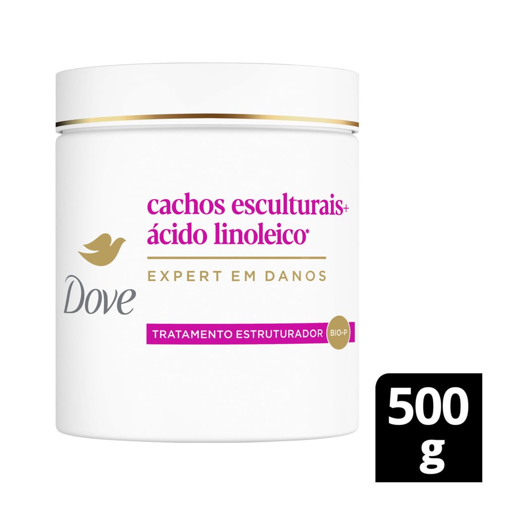 Máscara De Tratamento Estruturador Dove Cachos Esculturais + Ácido Linoleico 500g