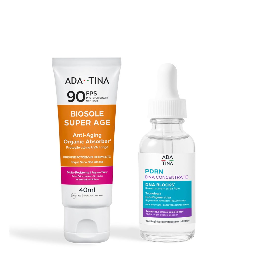 Kit Anti-Idade Manchas Solares Sérum PDRN e Protetor FPS 90