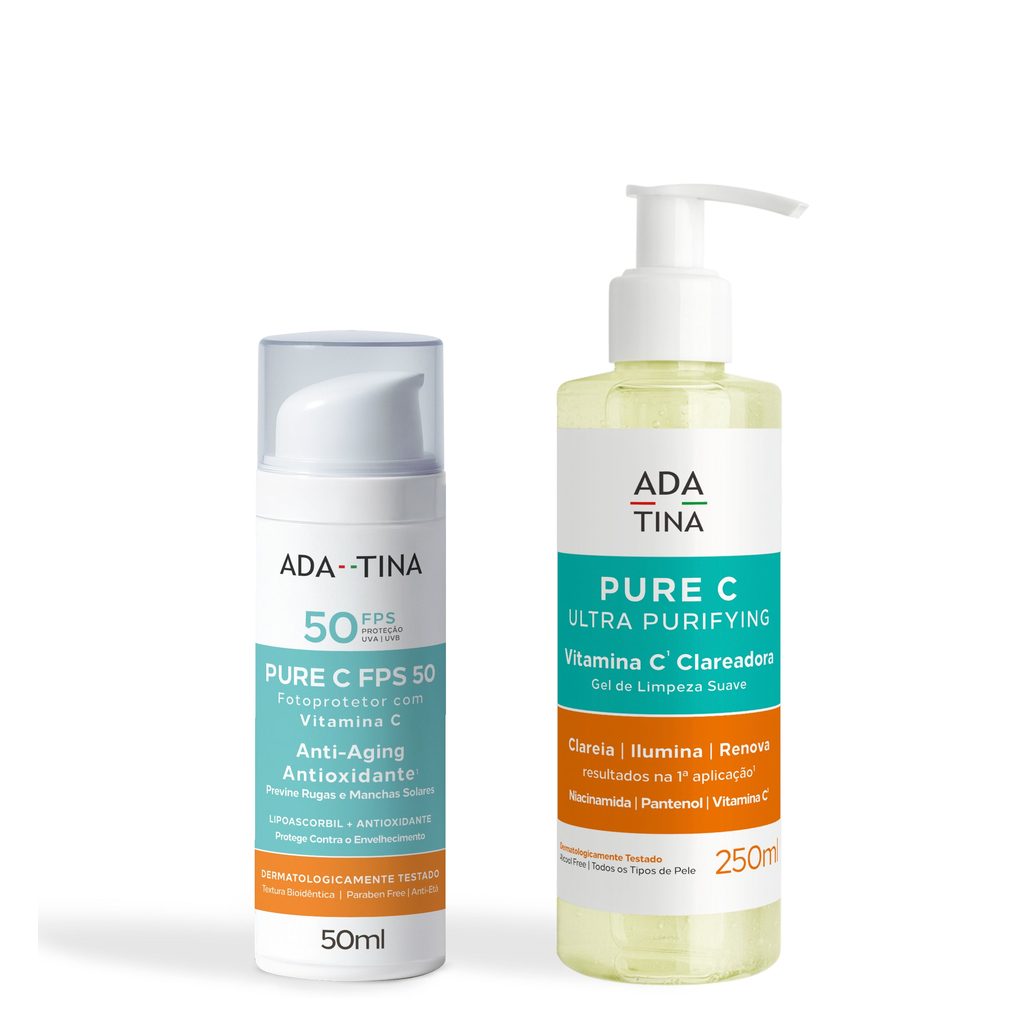 Kit Ada Tina Pure C FPS 50 e Gel de Limpeza Vitamina C