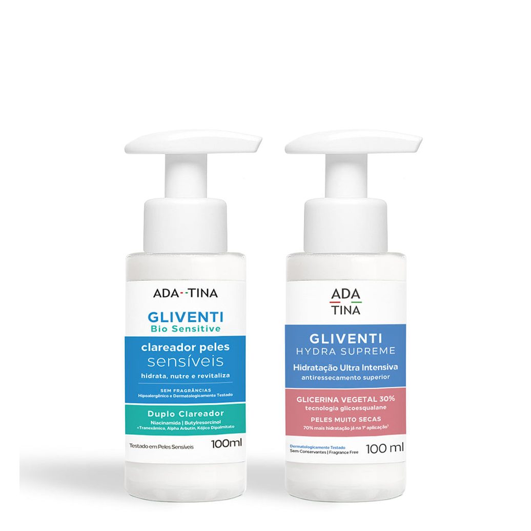 Kit Gliventi Clareador Íntimo e Hidratante Facial Reparador