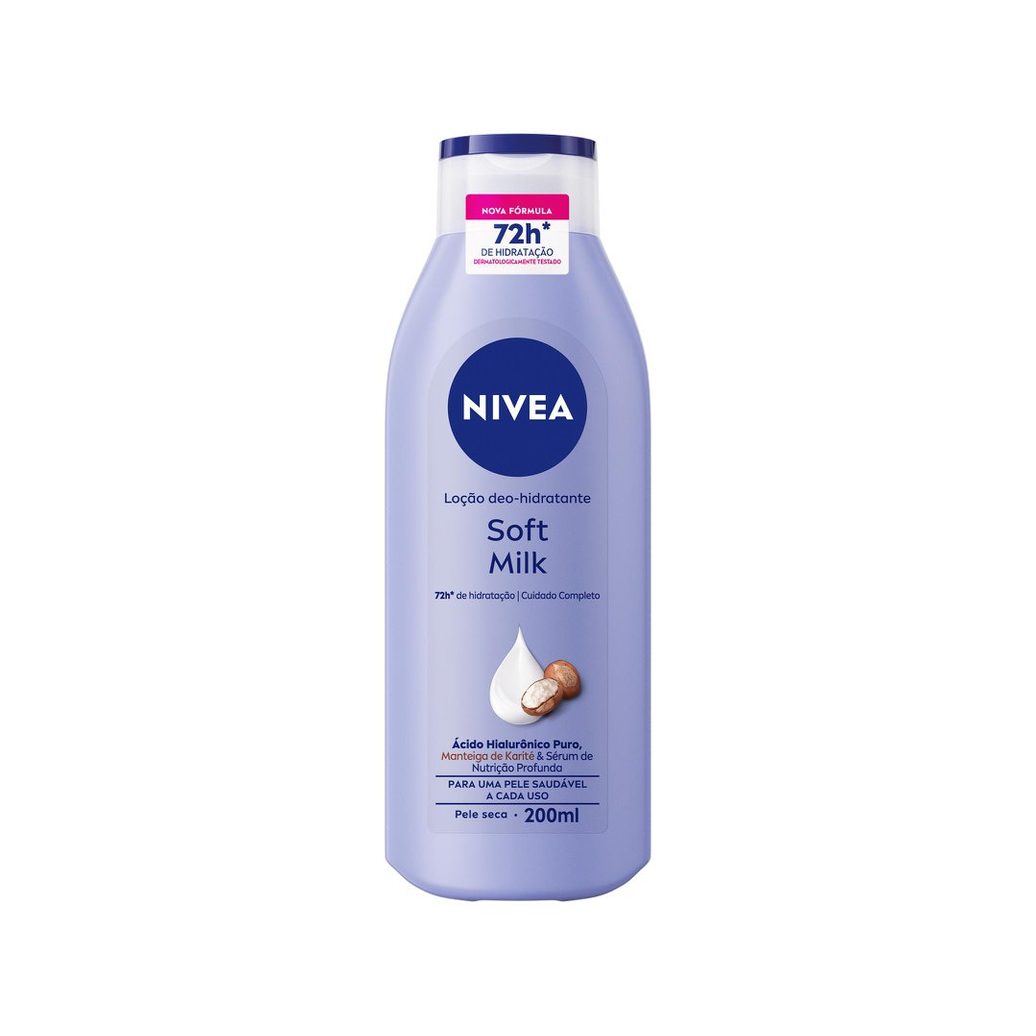 Loção Corporal Nivea Soft Milk Hidratante Desodorante 200ml