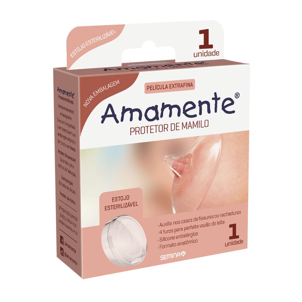 Protetor de Mamilo Amamente Silicone 1 Unidade