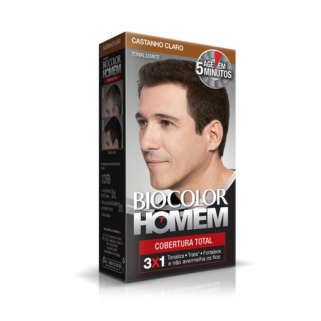 Tintura Biocolor homem castanho Claro 30ml