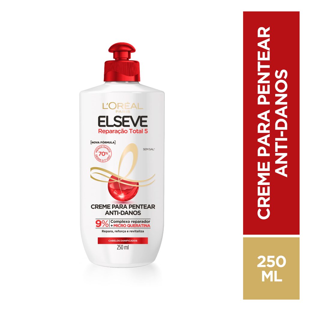 Creme de Pentear Elseve Reparação Total 5 Anti-danos 250ml