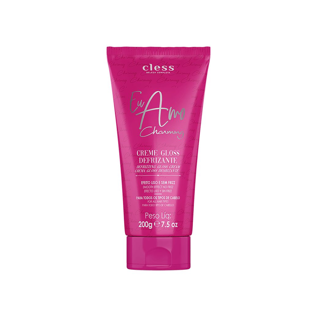 Creme Finalizador Charming Gross Eu Amo Defrizante e Proteção Térmica 200g