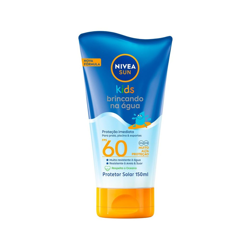 Protetor Solar Nivea Sun Kids Brincando na Água FPS60 150ml
