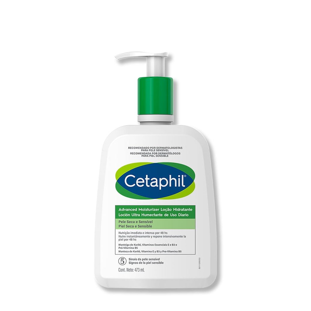 Loção Corporal Cetaphil Advanced Moisturizer Hidratante Peles Secas e Sensíveis 473ml