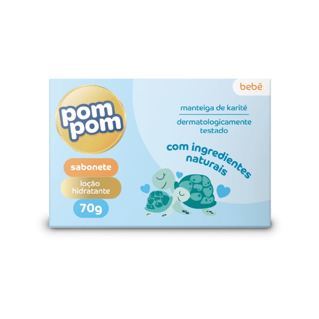 Sabonete em Barra Infantil Pom Pom Hidratante 70g