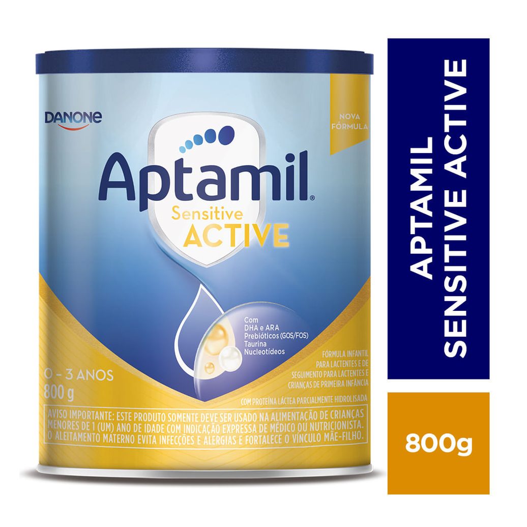 Fórmula Infantil Aptamil Sensitive Active De 0 A 36 meses 800g