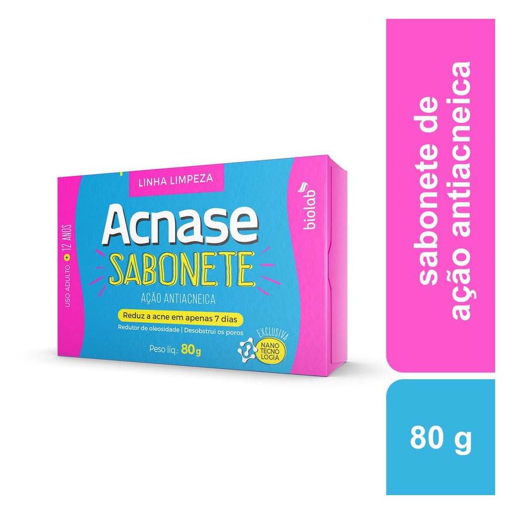 Sabonete em Barra Facial Acnase Clean Antiacne 80g