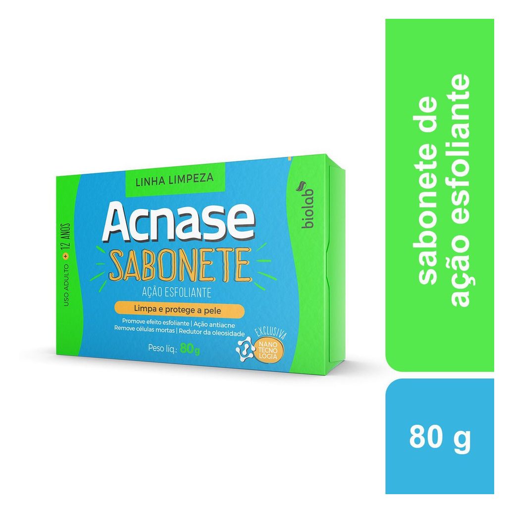 Sabonete em Barra Facial Acnase Clean Esfoliante 80g