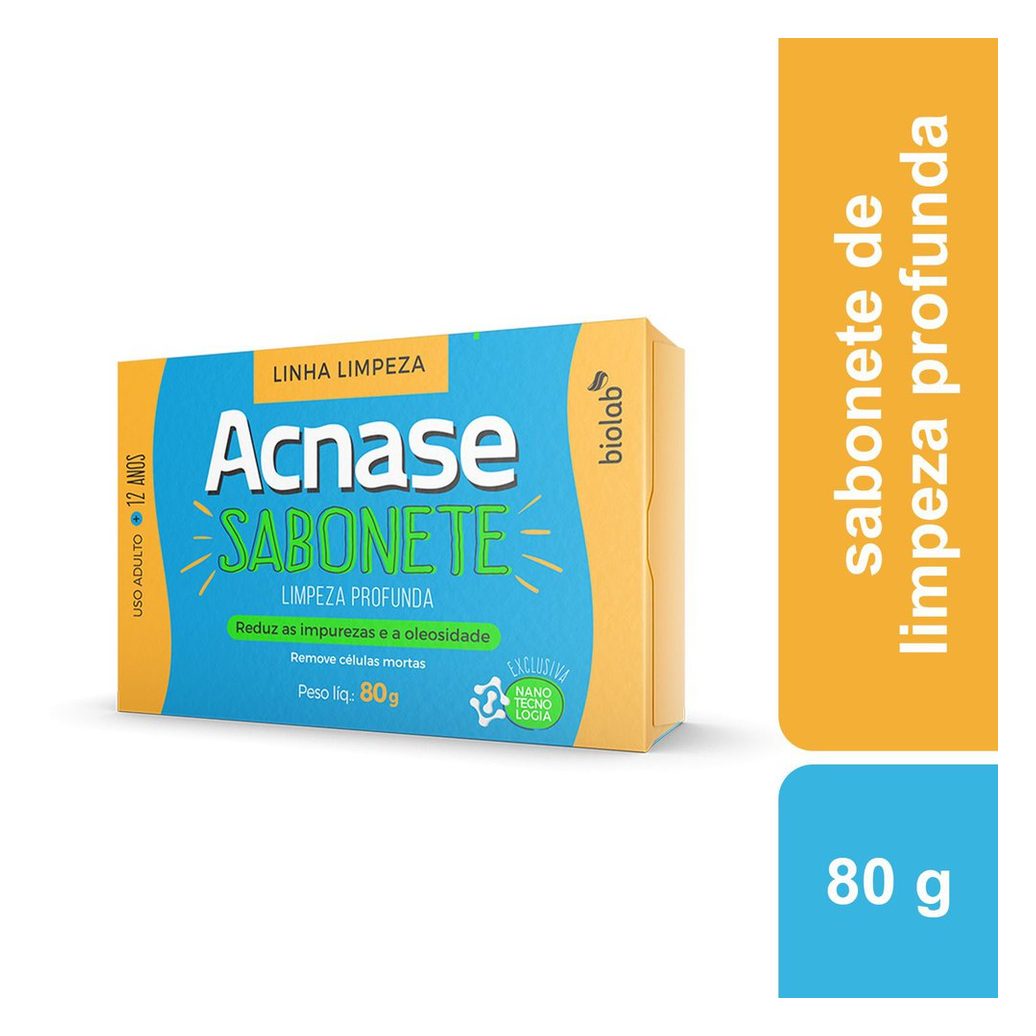 Sabonete em Barra Facial Acnase Clean Limpeza Profunda 80g