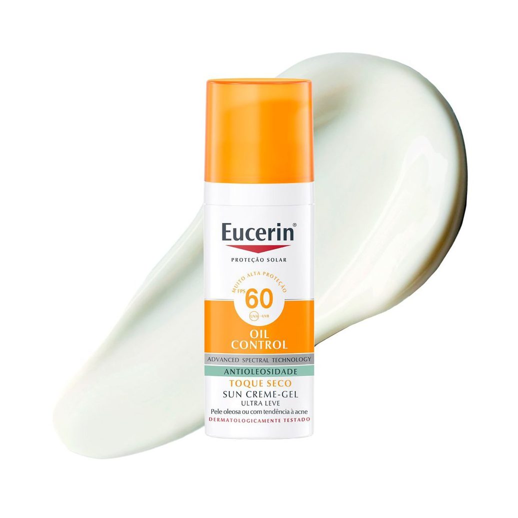 Protetor Solar Facial Eucerin Sun Oil Control FPS60 Toque Seco Gel Creme 52g