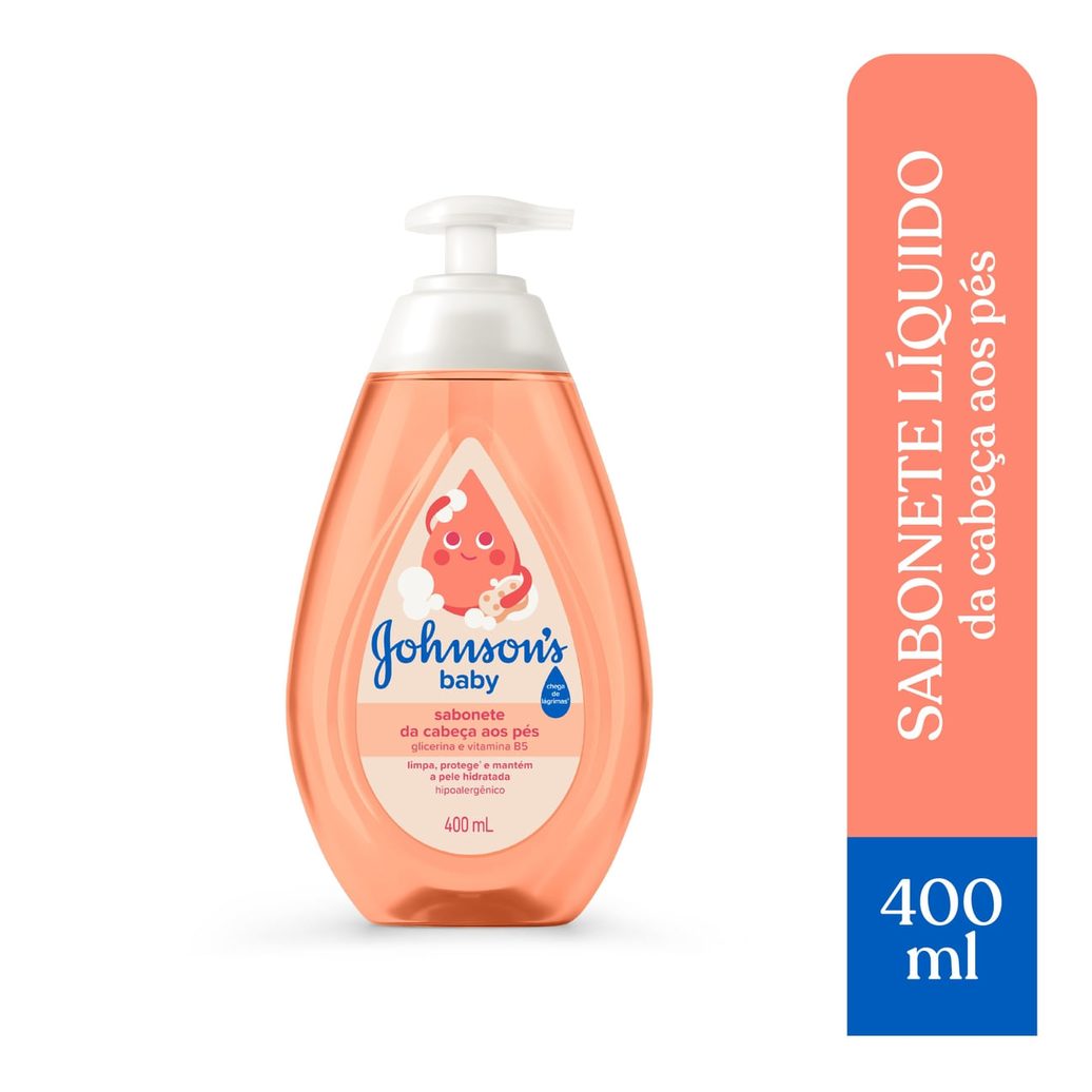 Sabonete Líquido Infantil Johnson's Baby Glicerina da Cabeça aos Pés 400ml