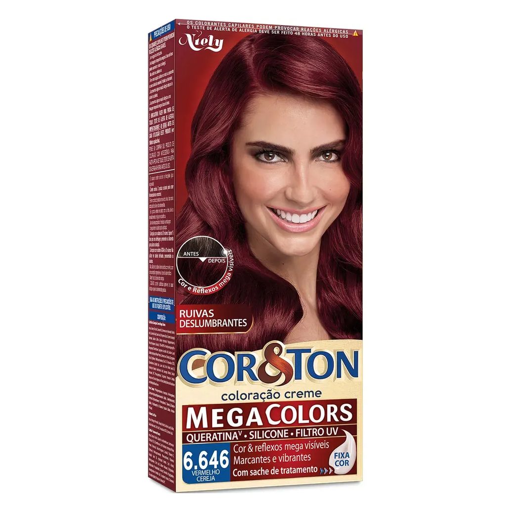 Tintura Cor&ton Mega Colors Vermelho Cereja 6.646