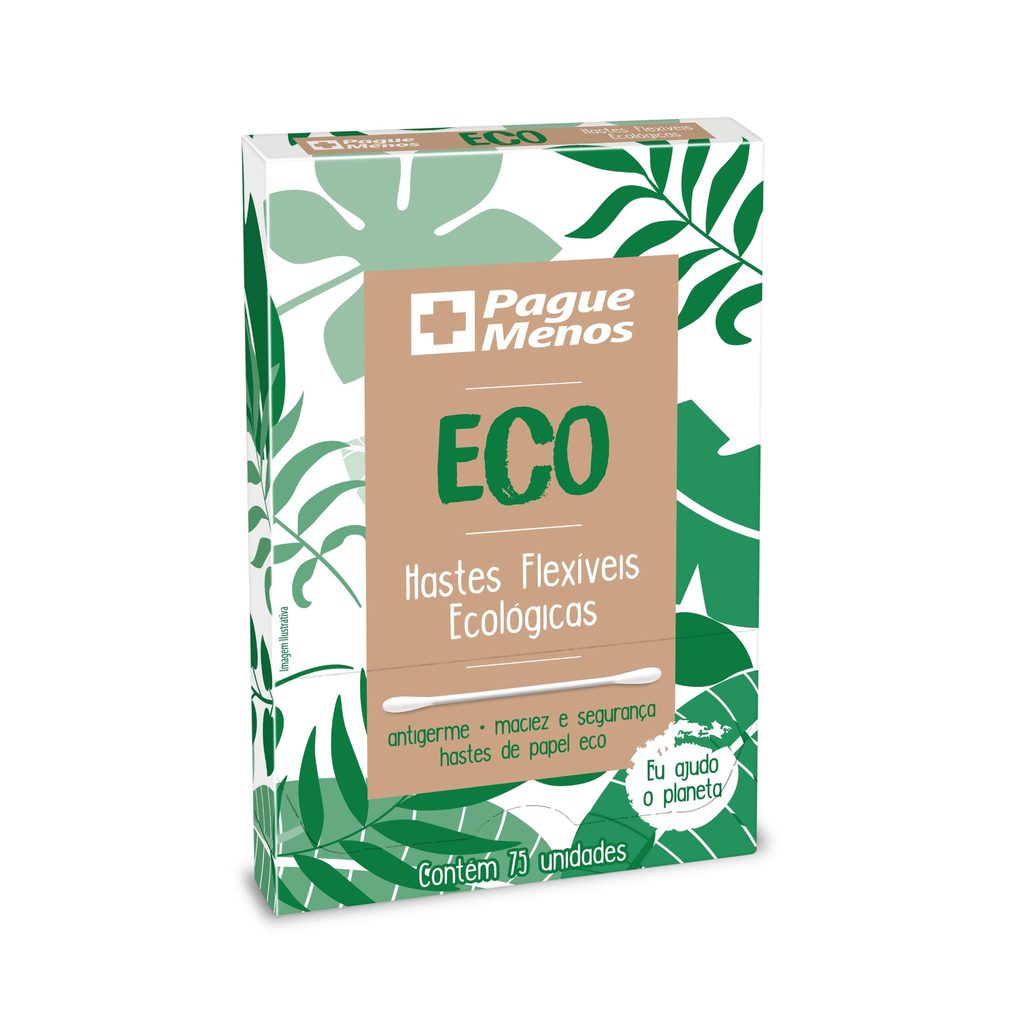 Hastes Flexível De Papel Ecológico 75 Unidades