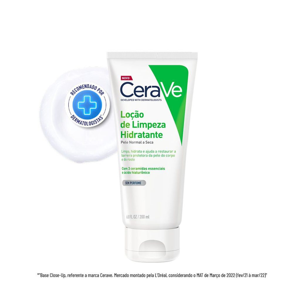 Loção de Limpeza CeraVe Hidratante Pele Normal a Seca 200ml