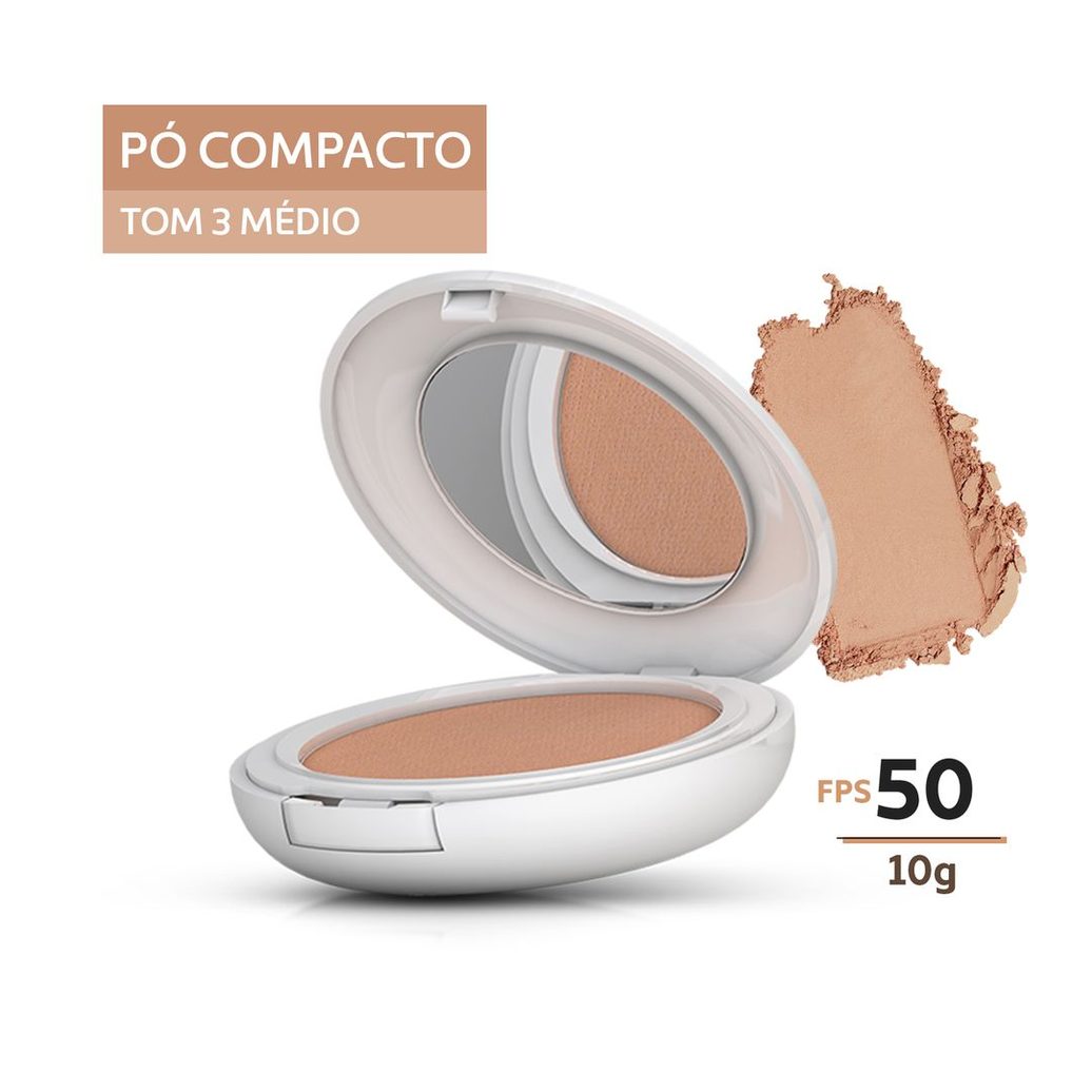 Protetor Solar Facial Episol Color FPS50 Morena Pó Compacto 10g