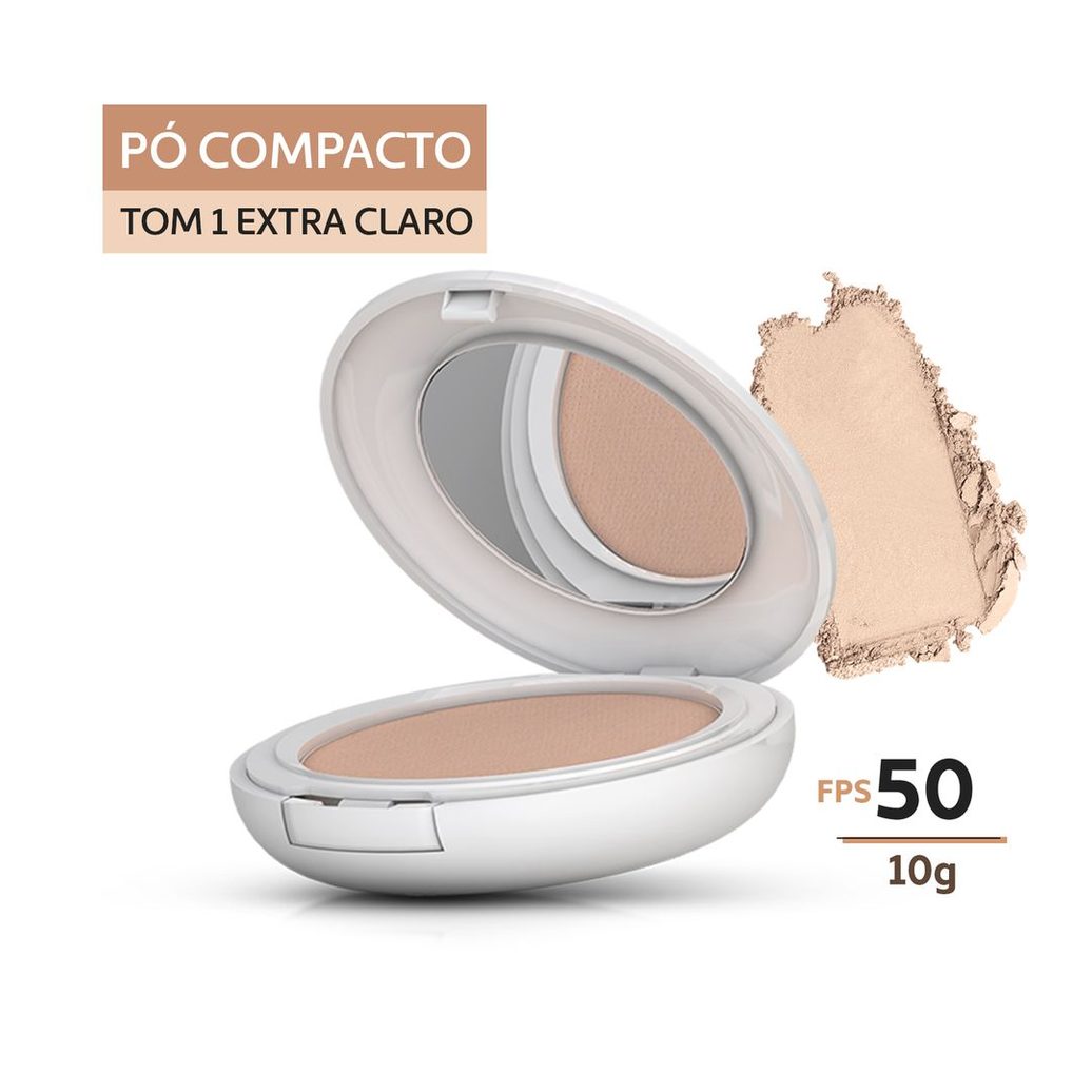 Protetor Solar Pó Compacto FPS 50 Mantecorp Episol Color Pele Extra Clara 10g