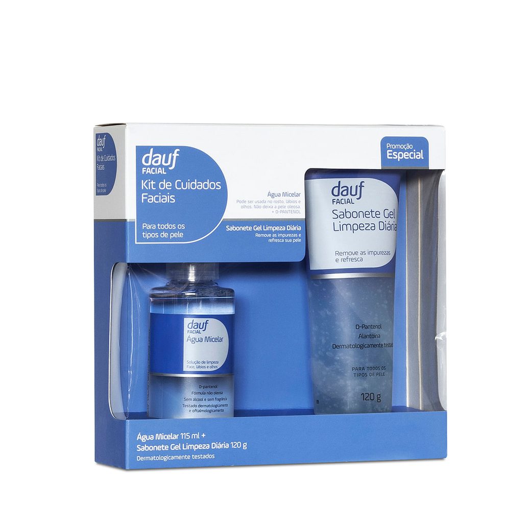 Kit Dauf Sabonete Facial Gel 120g + Água Micelar 115ml