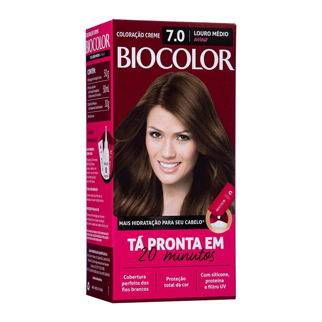 Tinta De cabelo Biocolor mini Kit Louro Arraso 7.0