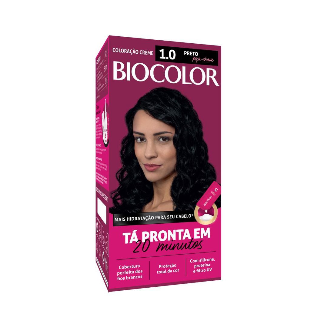 Tinta de Cabelo Biocolor Mini Kit Preto Fundamental 1.0