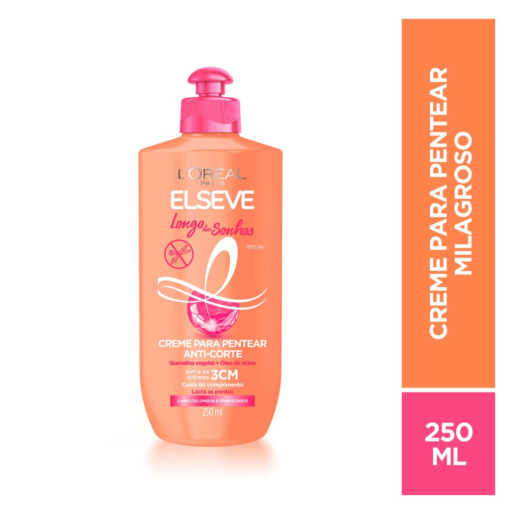 Creme de Pentear Elseve Longo dos Sonhos Anti-corte 250ml