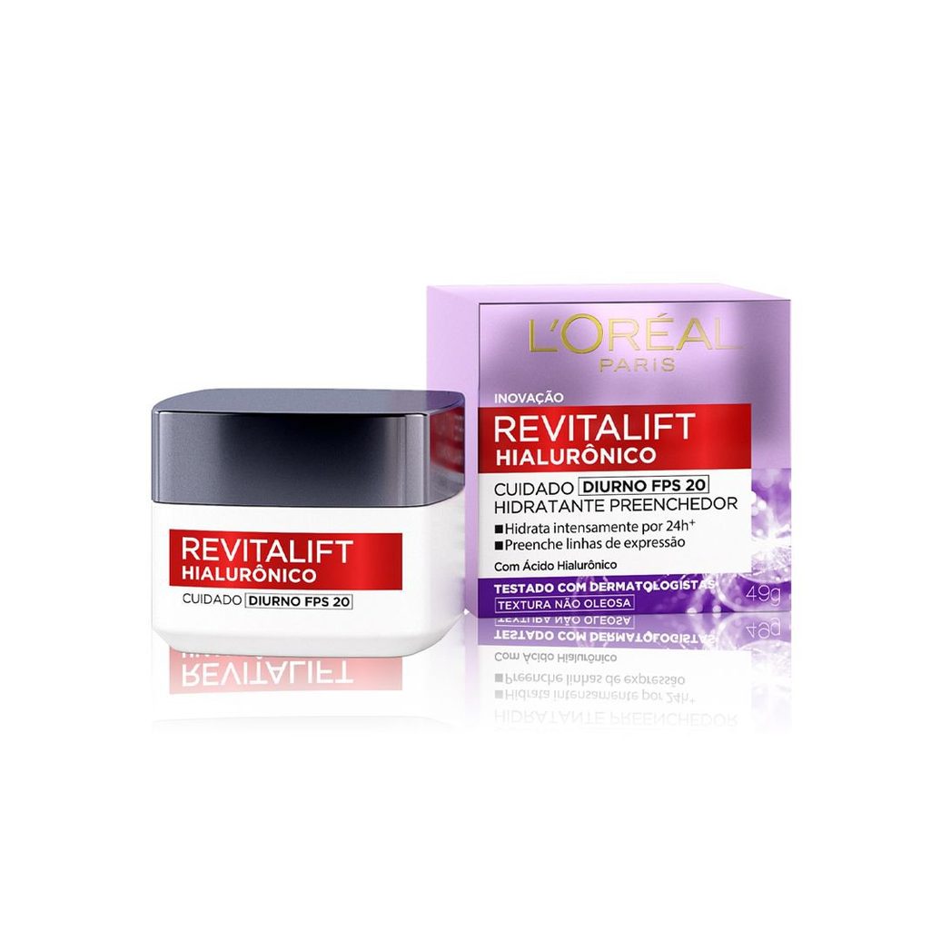 Creme Facial L'Oréal Paris Revitalift Hialurônico Anti Idade Diurno FPS 20 50ml