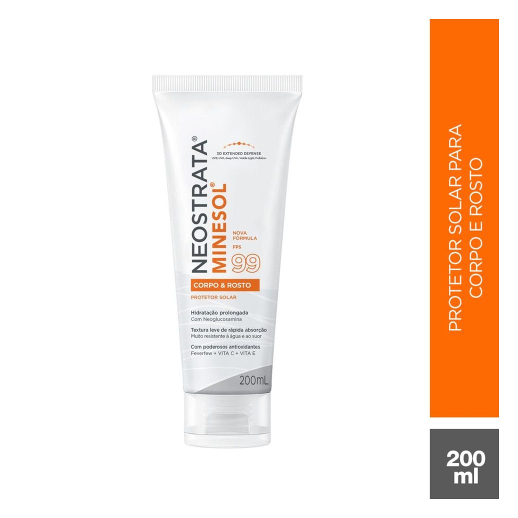 Protetor Solar Corpo e Rosto Neostrata Minesol FPS 99 200ml