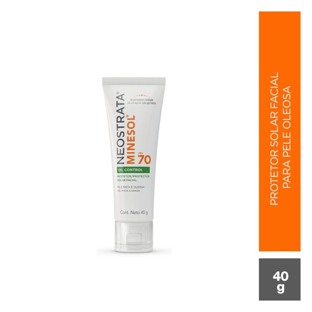 Neostrata Minesol Protetor Solar Facial Oil Control Fps70 Toque Seco 40g