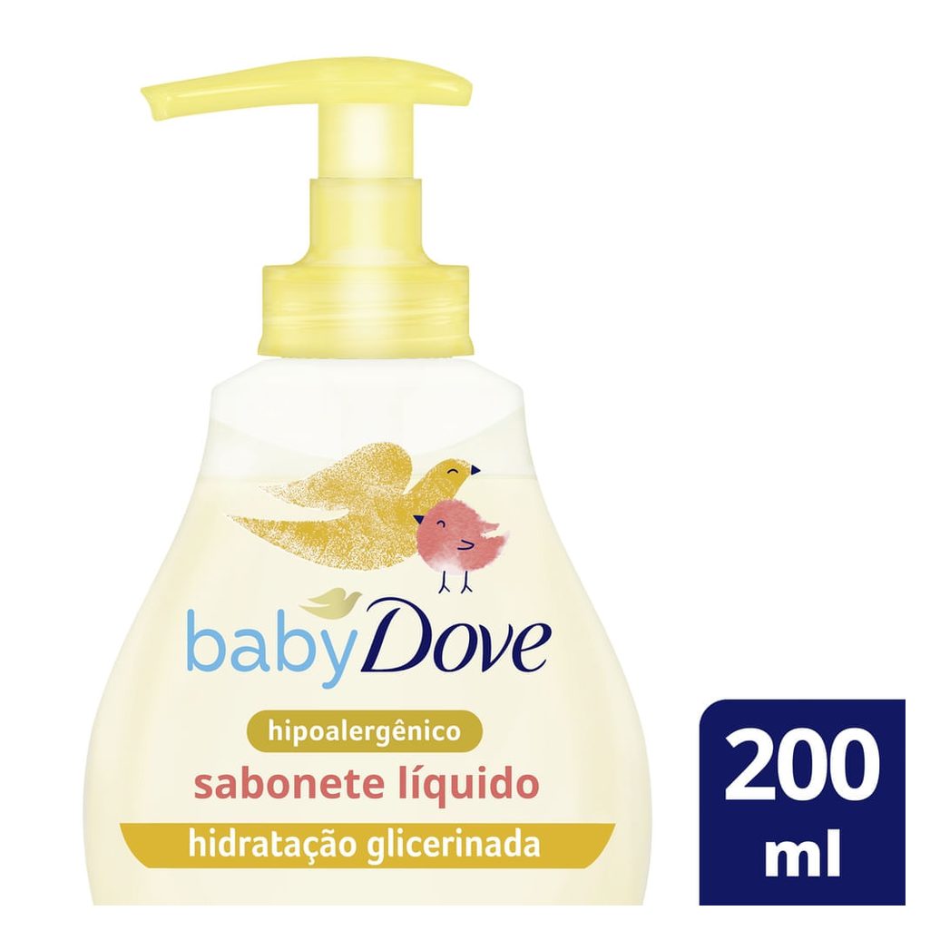 Sabonete Líquido Infantil Baby Dove Hidratação Glicerinada Recém-Nascido 200ml