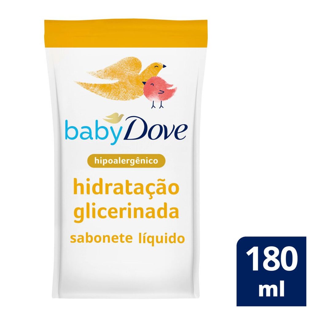 Sabonete Líquido Infantil Baby Dove Hidratação Glicerinada Refil 180ml