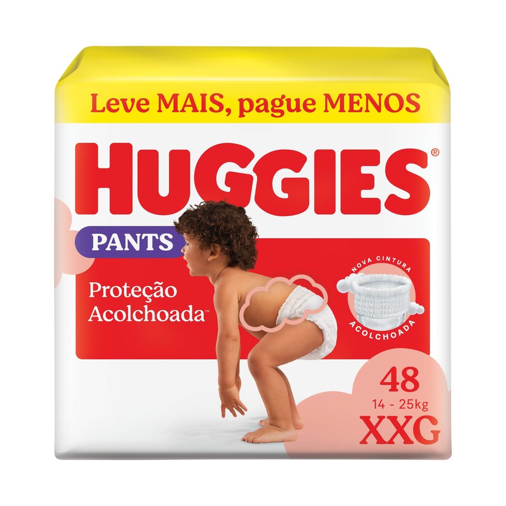 Fralda Pants Huggies Proteção Acolchoada XXG 48 Unidades