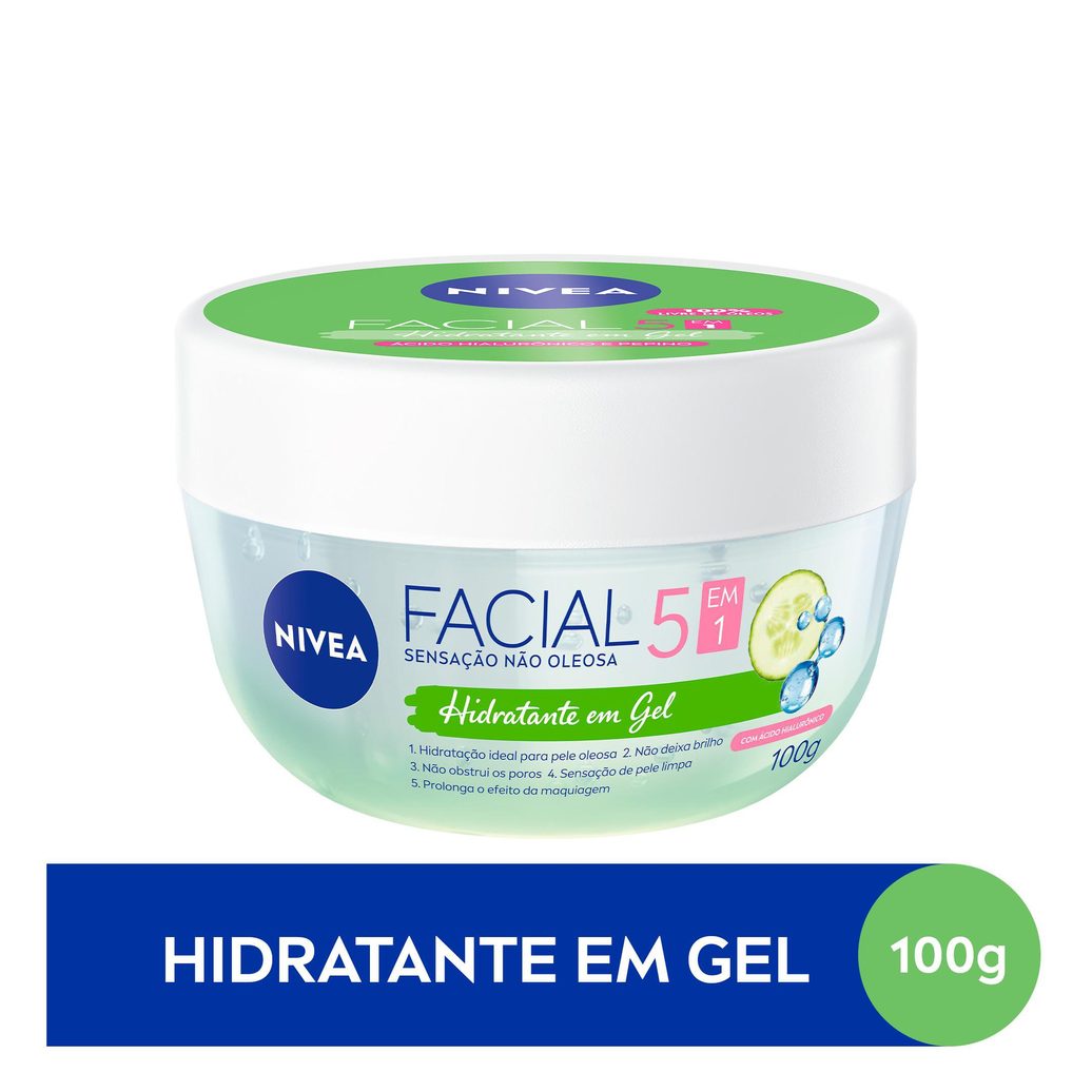 Hidratante Facial Nivea Ácido Hialurônico e Pepino Gel 100ml